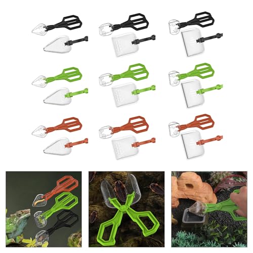 Reptiles Feeding Tongs,Clear Reptiles Feeding Tongs Gentle Creature Catcher Tool with Ergonomic Grip for Safe Handling Easy