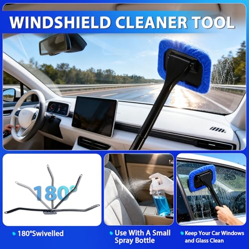 THINKWORK Car Cleaning Kit with Vacuum,Deep Cleaning for Interior Detailing - color: Blue