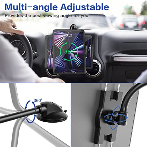 Car Dashboard Tablet Holder, Gooseneck Car Dash Tablet Mount Suction
