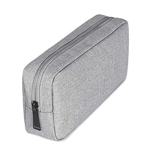 Universal Electronics/Accessories Soft Carrying Case Bag, Durable & Light-weight,Suitable for Out-going, Business, Travel and Cosmetics Kit (Small+Big-Gray) - color: Small+Big-Gray