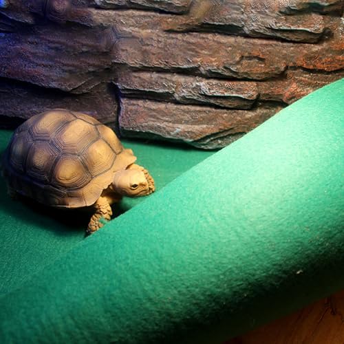 Reptile Carpet Mat, Absorbent Breathable Terrarium Liner, Soft Washable Reusable Reptile Cage Mat for Snakes Lizards Tortoises, Premium Polyester Material with Eco - Friendly Desig (100*40cm)