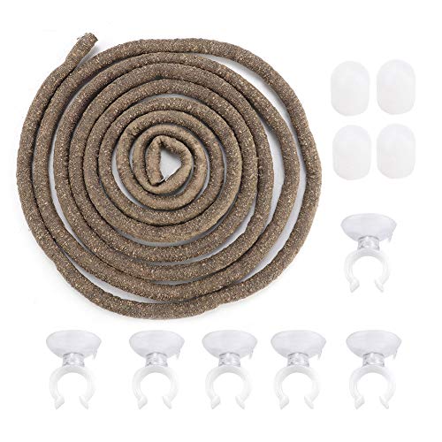 Artificial Reptile Climbing Branch | 9.84ft Bendable Rattan Vine for Lizards/Chameleons/Tree Frogs | Flexible Jungle Environment Decor with Suction Cups (S(283 X 180mm / 11.14 X 7.09in)) - size: S( 283 X 180mm / 11.14 X 7.09in)