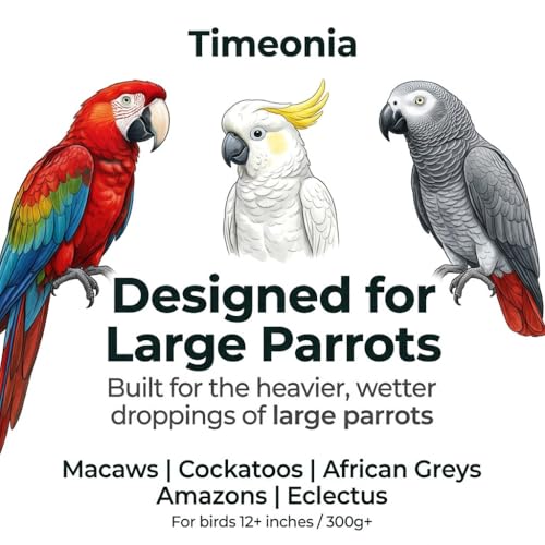 XL Bird Cage Liners 23.6"x35.4" 20pk Bamboo Charcoal | 7-layer bamboo charcoal controls odor & dander. 20-pack = 40 weeks for macaws & large parrots. Quick cleanup at $0.15/day.