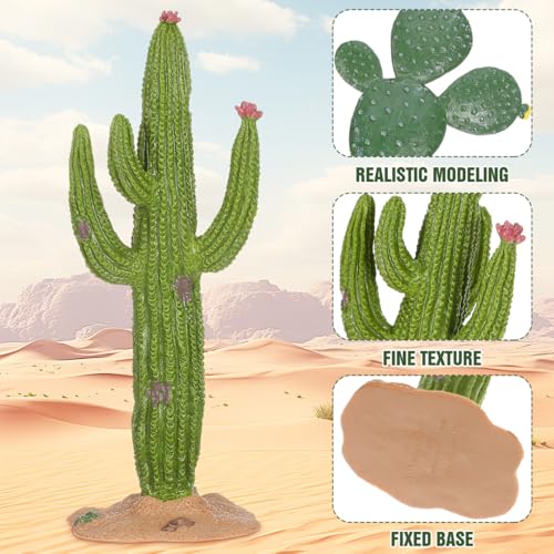BESPORTBLE Terrarium Cactus Plants, 2Pcs Reptile Plants Terrarium Decor- 5. 5Inch Simulation Cactus Plant Landscaping Decoration for Tortoise Lizard Gecko Bearded Dragon
