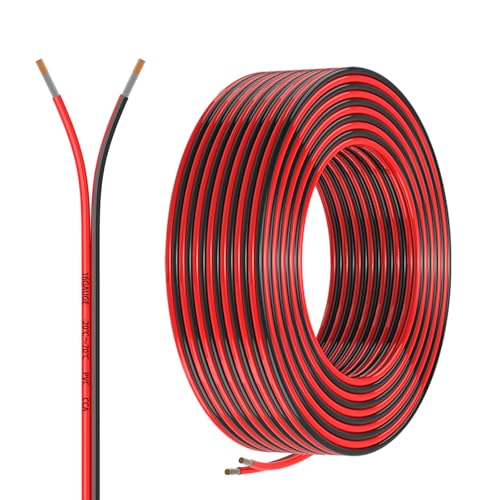 16 Gauge 2 Conductors 150FT Electrical Wire, Red Black Cable - size: 150FT, style: 16GAUGE