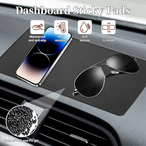 ecocstm Dash Mat for Car, 10.8" x 6.4" Anti Slip Dashboards Mat