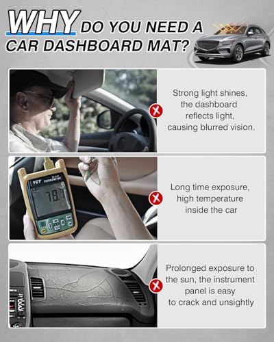 CARTIST Dash Cover Fit for 2022 2023 2024 2025 Genesis GV70 Dashboard Cover Mat for GV70 Accessories Dash Mat Non-Slip Carpet Sunshield Glare UV Rays Protector - size: Genesis GV70 2022-2025