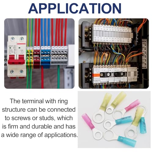 125Pcs Heat Shrink Ring Terminals-Waterproof Crimp Wire Connectors - color: 111PCS, size: KIT