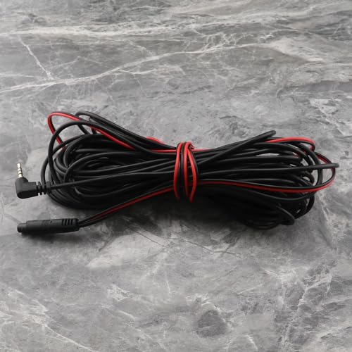ECSiNG 10m Car Camera Extension Cables 2.5mm Male to 4 Pin Backup Camera Cord Dash Cam Reverse Camera Extension Cables for Car Truck Motorhome Bus Van Black