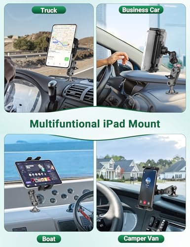 Tablet Holder for Truck, Tablet Car Mount, Fits 4.7-12.9" Devices
