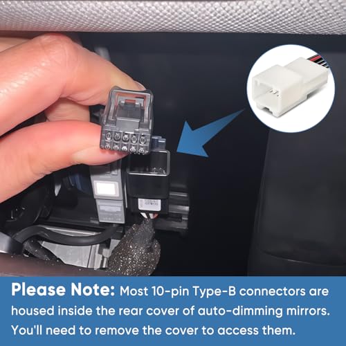DashCam Power Adapter,(10P TypeB) Compatible with Select Toyota and Lexus