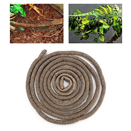Artificial Reptile Climbing Branch | 9.84ft Bendable Rattan Vine for Lizards/Chameleons/Tree Frogs | Flexible Jungle Environment Decor with Suction Cups (S(283 X 180mm / 11.14 X 7.09in)) - size: S( 283 X 180mm / 11.14 X 7.09in)