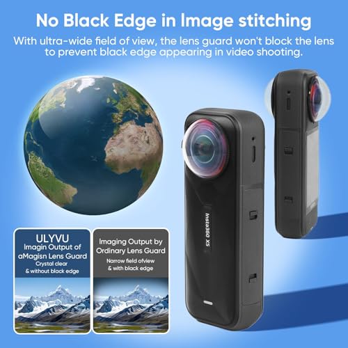 6-in-1 Accessories Kit for Insta360 X5, Included Insta 360 X5 Premium Lens Guard, Metal Protective Case, 2 Pack of Tempered Glass Film Screen Protector, Silicone Protective Cover Bundle Kit