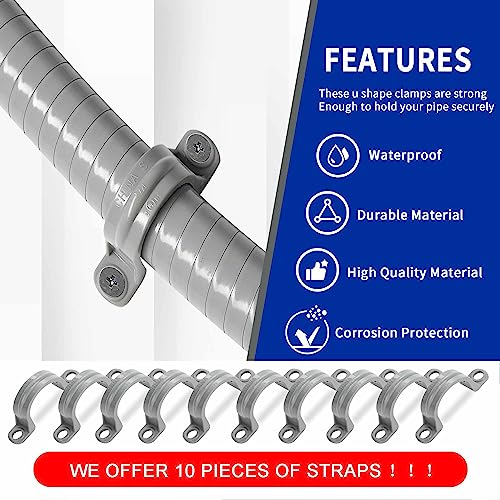 (3/4" Dia * 50 Feet) Yariwiz Flexible Electrical Conduit Liquid Tight PVC Conduit Kit with 5 PCS Coupling, 3 PCS Elbow and 10 PCS Strap, Sealtight Seal Flex Liquidtight Wire Outdoor Non Metallic Grey - style: 3/4"-50ft Kit-Grey