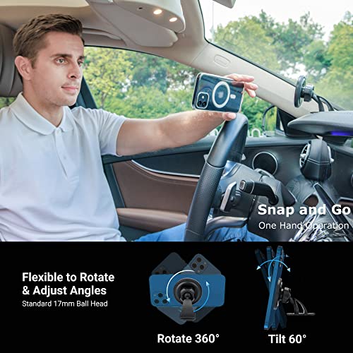 PROfezzion 2-Pack for MagSafe Mount Holder Fits Car Dashboard Home & Office - style: Car Dashboard (2-Pack)