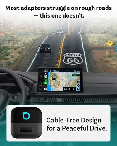 OTTOCAST Mini Pico Wireless CarPlay Adapter, No More Cables, Dual Phone Memory, One-Button Switch, Wi-Fi 6 & Bluetooth 5.4