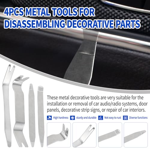 Auto Trim Removal Tool Kit, 17 Pcs Auto Car Trim Tool Set Plastic Pry Tool Kit for Car, Clip, Audio, Dashboards, Door Panel Window Molding Fastener Remover Tool Kit - color: Blue