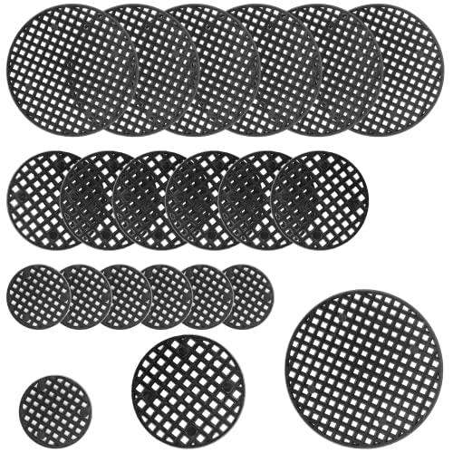 Bivethoi 150pcs Plant Pot Hole Cover - Bonsai Drainage Mesh Screens (3 Sizes, Black) - color: Black, size: 150pcs