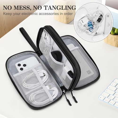 FYY Electronic Organizer, Travel Tech Pouch Bag, Medium, Black - color: Black, size: 8.3 x 5 x 2.6 inches