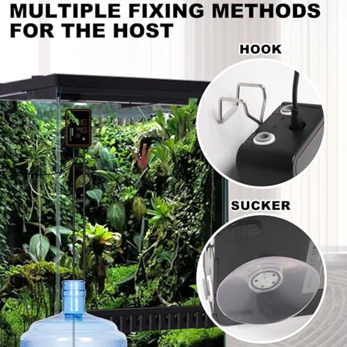 Rainforest Tank Timer Misting System Quiet Touch Control Automatic Reptile Mister with Timer 360° Adjustable Nozzles DC 5V