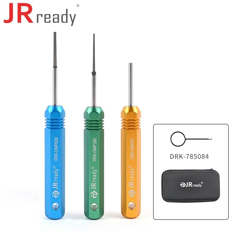 JRready ST5211 Pin Removal Tool KIT for Weather Pack Metri Pack Series Connector Harness terminals and Connector Crimp pin etc Electrical Connector, Tool KIT Include DRK 785084 Amp 1.5mm Removal Tool - size: 1.Delphi connector removal tool KIT ST5211