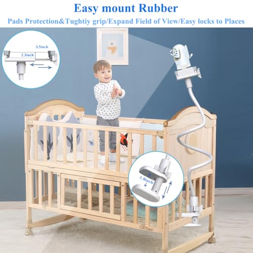 Baby Camera Mount Flexible Baby Monitor Holder Stan Shelf Compatible with Infant Optics DXR-8 and DXR-8 PRO Baby Monitor,Any Cameras with 1/4" Screw Stan(33.4 inch/Camera Not Included) - size: 33" for Infant Optics DXR-8 and DXR-8 PRO