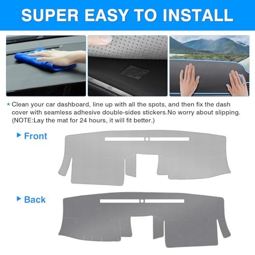 Autorder Gray Dashboard Cover Mat for Nissan Frontier 2007-2021 / Suzuki Equator 2009-2012 Accessories Dash Cover Upgrade Polyester Dash Mat Sunshade Glare UV Rays Protector - size: Gray 07-21 Nissan Frontier