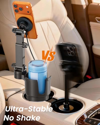 OHLPRO for iPhone 17 Pro Max MagSafe Car Charger Cup Holder Mount - color: Black Gray