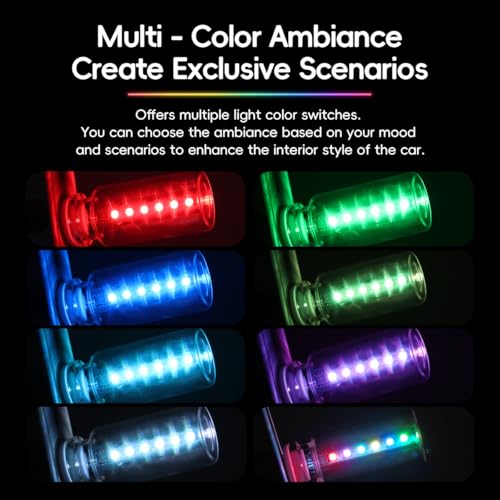 2PCS 7 Colors Car USB Lights,Mini Car USB Night Light Touch Dimmable Led Filament Lamp,Portable Glass Bottle USB Light Bulb for Vehicle,Bedroom,Hallway, Camping,Plug and Play