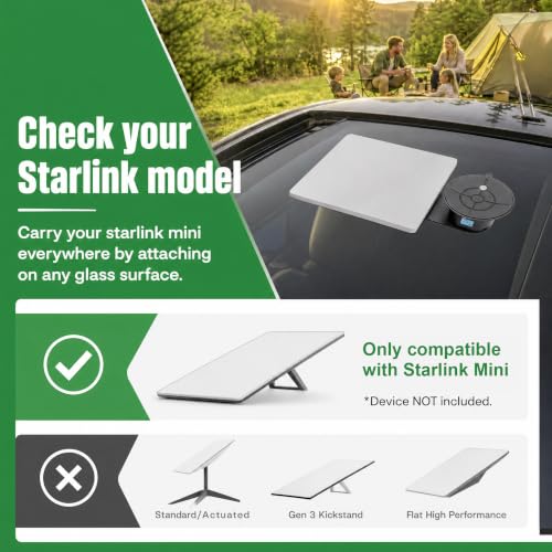 Starlink Mini Electric Suction Cup Car Mount, Interior Vehicle Holder