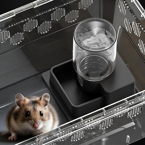 Reptile Water Feeder - Automatic Leak-Proof Dispenser, Constant Level Hydration Station | Waterer for Gecko Snake Lizard Bearded Dragon Home Indoor Tank Habitat - color: ll
