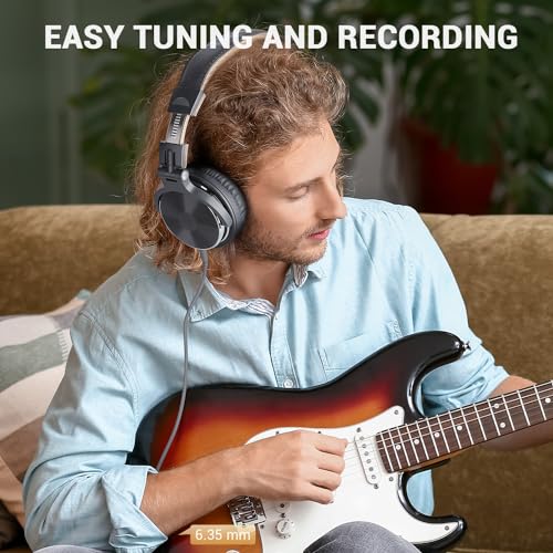 OneOdio 6.35mm to 3.5mm 6.6-9.8FT Stereo Adapter Cable Compatible with AMPs, Electronic Keyboards, Mixers, Guitars and Pro10/Pro30/Pro50 Headphones of OneOdio-Gray - color: Grey