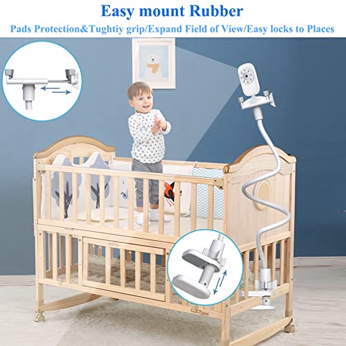 Baby Camera Monitor Mount Flexible Holder Stand Compatible with Momcozy,HelloBaby HB6550/HB65/HB66/HB6560/iFamily,Blemil,GoodBaby,OKAIDI,ANMEATE, Infant Optics Cameras and with 1/4" Cameras Clip Mount - size: 1 Count (Pack of 1)