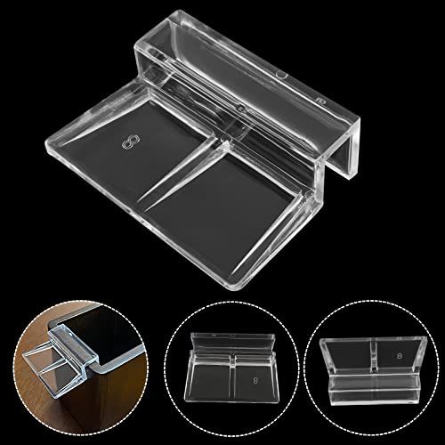 12 Pack Aquarium Lid Clips DIY Aquarium Lid Holder Clear Acrylic Fish Tank Support 8MM Aquarium Glass Holder(8MM) - size: 8MM