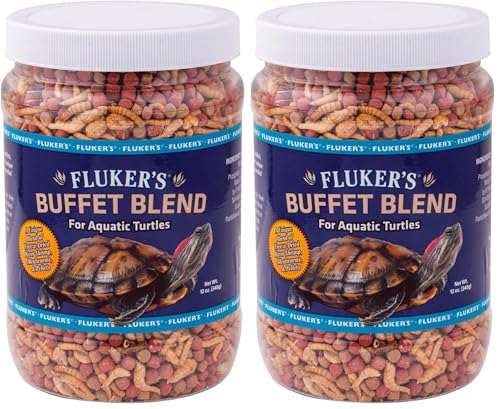 Fluker's 70131 Buffet Blend Aquatic Formula Turtle Food, 12oz (Pack of 2) - size: 12 Ounce (Pack of 2)