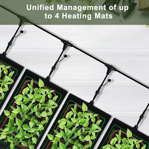 4in1 Seedling Heat Mat,Warm Hydroponic Heating Pad for Indoor Seed Starting,Brewing and Greenhouses,Durable Waterproof Germination Station Heat Mat (20" x 10"- Heat Mat) - style: 4in1-4PK-20" x 10"- Heat Mat