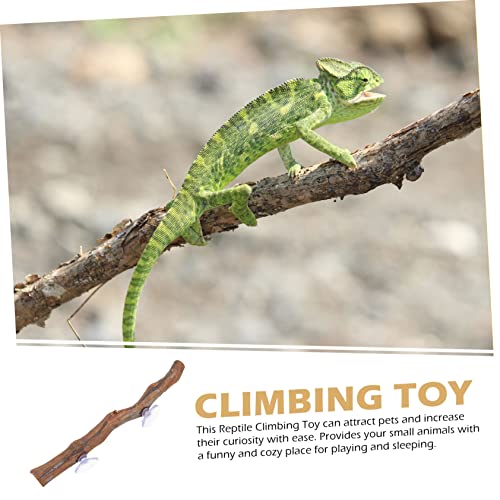 Reptile Climbing Branch Suction Cups Natural Grapevine Wood Lizard Toy for Terrarium Decor for Bearded Dragons and Geckos 12-inch Length