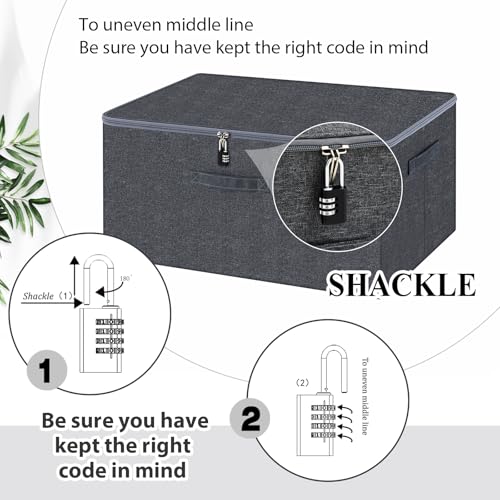 Briwooody Lockable Toy Storage Box,Gray,23.6 X 15.8 X 11.8 Inch - color: Gray, size: 23.6 x 15.8 x 11.8 Inch