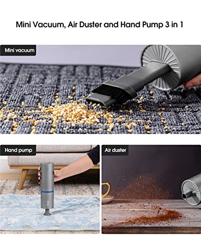 Brigii Mini Handheld Vacuum Cordless, 3 in 1 Car Vacuum Air Duster Pump