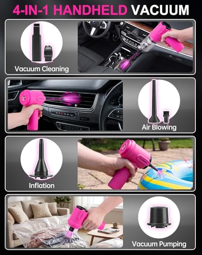 ThinkLearn Car Cleaning Kit with Mini Vacuum, Car Detailing Kit Interior
