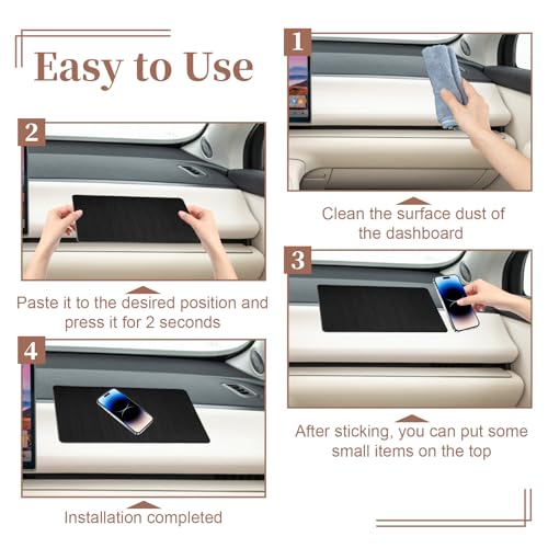 ecocstm Dash Mat for Car, 10.8" x 6.4" Anti Slip Dashboards Mat