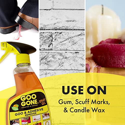 Goo Gone Adhesive Remover Spray Gel, 2 Pack with Sticker Lifter - size: 12 Fl Oz (Pack of 2 + Sticker Lifter)
