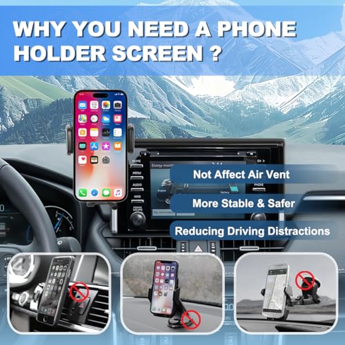 Car Phone Holder Compatible with Toyota RAV4 2019-2025 7/8-inch Screen Screen Fixed Clip, Phone Mount Accessories - size: 2019-2025 Toyota RAV4