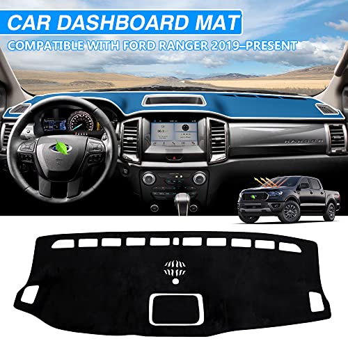 CARTIST Back Dash Cover for Ford Ranger 2019-2022 Dashboard Mat Without HUD - size: Ford Ranger 2019-2022 (Without HUD)