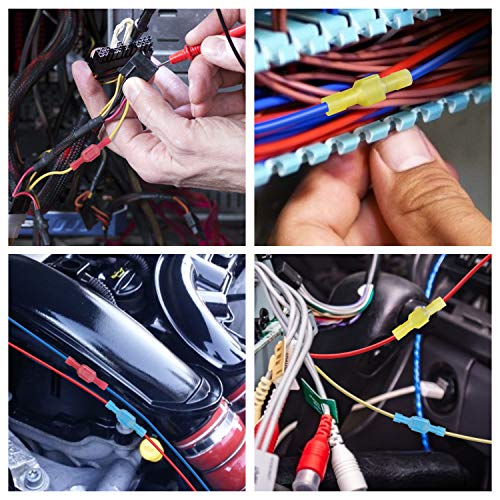 TICONN 100 Pcs Nylon Spade Connector Kit, Insulated Crimp Wire Connectors - style: Blue 100Pcs