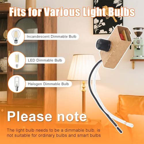 𝙐𝙥𝙜𝙧𝙖𝙙𝙚 200 Watt Dimmer Switch Replaces for Westek 6077b, 𝙎𝘾-𝟮𝟯𝟵𝘼 Manual Dimmer Replacement Switch with Knob for Lamp Incandescent/LED/Halogen 120V 200W by Ketofa