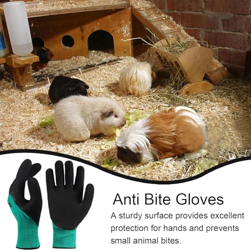 Anti Bite Gloves, 1 Pair Animal Handling Glove, Thickened Bite Resistant Anti Scratch Protective Gloves for Dogs Cats Birds Hamster Snake Squirrels Cockatiels Lizard Wild Animals