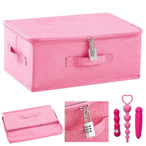 Briwooody Discreet Lockable Toy Bag,Pink,15 X 10 X 6.3 In - color: Pink, size: 15 x 10 x 6.3 Inch