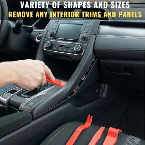 Auto Trim Removal Tool Set (No Scratch Plastic Pry Tool Kit) - Auto Trim Tool Kit Car Tools, Easy Door Panel Removal Tool, Fastener Removal, Clip, Molding, Dashboards, Interior Trim Tools