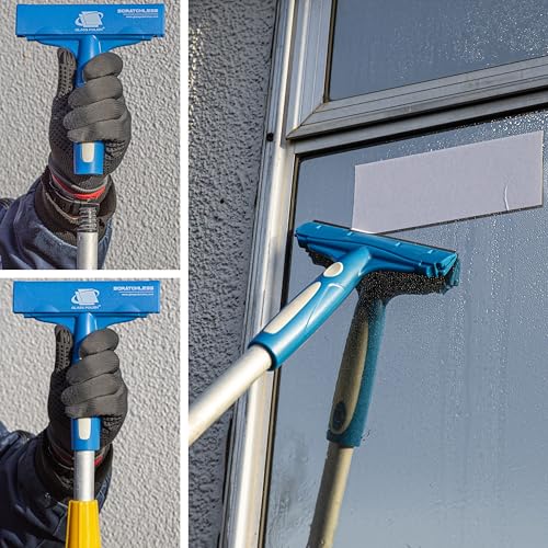 Glass Polish 6 inch (150mm) SCRATCHLESS Professional Scraper for Glass, Windows, Tiles and Any Smooth Surfaces - Comes Fitted with Stainless Steel Blade
